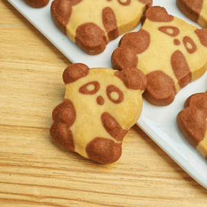 Galletas de Crema de Huevo Dulce en Forma de Panda, Bicolor, en Bolsa, para Lonchera Infantil, Recuerdo de Fiesta, Refrigerios Casuales - Product Image 3