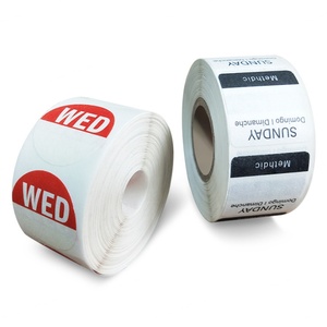 Etiquetas Blancas Disolubles de 1 x 2 Pulgadas para Rotación de Alimentos, Rollo de 500 (1 Rollo) - Product Image 1