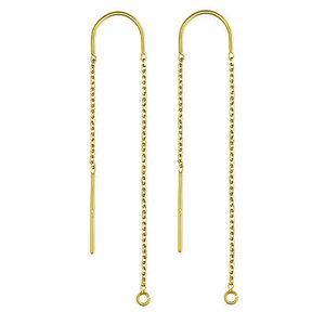 Beadsnice Dây Chuyền Xâu Chuỗi Chữ U Dây Cáp DC Có Vòng Khuyên Tai Dây Vàng 14K - Product Image 1