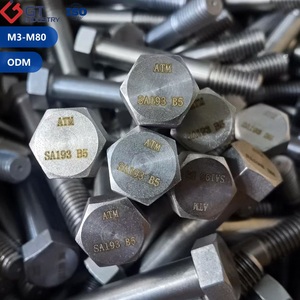 Boulons hexagonaux lourds en acier HDG galvanisé noir, alliage B16 ASTM A193 Grade Gr B5 B7 B7M, avec écrous A194 2H 2HM - Product Image 5