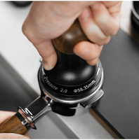 Mhw-3bomber 30lb Pressoir à café à pression constante 53.35mm 58.5mm, tamper plat pour expresso, accessoire professionnel pour barista