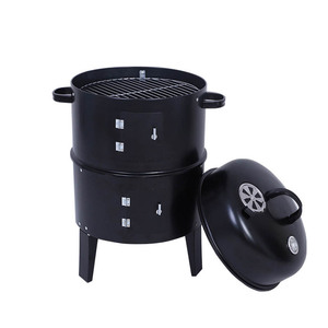 Gril de <span class=keywords><strong>barbecue</strong></span> à charbon de bois sans fumée 3 en 1 Fumeur de <span class=keywords><strong>barbecue</strong></span> à tour verticale à 3 couches - Product Image 1