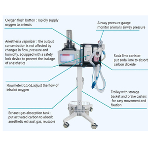 Animal Clinic <strong>Anesthesia</strong> <strong>Machine</strong> Integrated <strong>Anesthesia</strong> <strong>Machine</strong> with Ventilator - Product Image 4