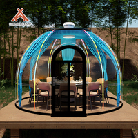 Dôme géodésique rond en polycarbonate PC Kawagebo Kamp (KK) de 3 m / 9,8 pi de diamètre pour l'extérieur, tente igloo, maison bulle pour le glamping