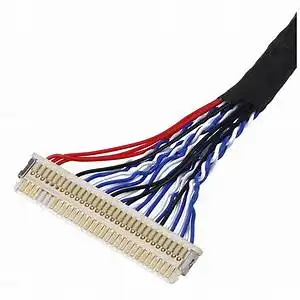 Factory Custom 40 Pin Lvds Cable 50 Pin Connector Lcd Lvds Cable Assembly