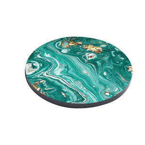 Sous-verre en céramique Lshy, texture océanique, en porcelaine blanche moulée, cadeau d'affaires avec personnalisation du logo - Product Image 1