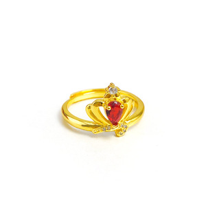Anillo de diamantes de moda para mujeres europeas y americanas, corona de oro de placer de Vietnam con suministro de puesto de moda de latón chapado en oro - Product Image 6
