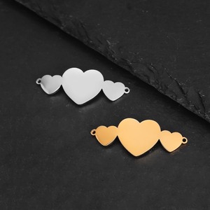 Conectores de Corazón de Acero Inoxidable con Baño de Oro de 18K para Bisutería, Accesorios para Hacer Pulseras, Resistentes al Agua y Antialérgicos - Product Image 6