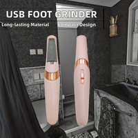 Amoladora eléctrica recargable por USB para pies, mango largo, logotipo personalizado, piedra, pedicurista, removedores de callos para piel muerta, peeling de callos