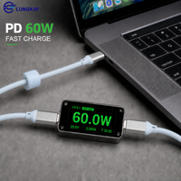 Câble USB-C vers USB-C LUNG KAY, fabrication OEM, 60W PD, charge rapide, durable, blanc, TPE, type C, pour smartphone, ordinateur portable, tablette