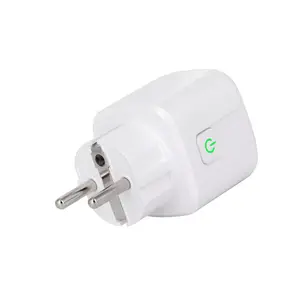 16A 230V Wireless Wifi Smart Power Plug Energy Monitor Tuya EU Mini Wireless Wifi Smart presa presa con Alexa Google Home Voic