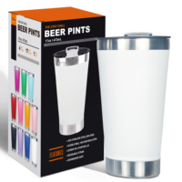 Embody 008 Tasse à bière 16 OZ en acier inoxydable, gourde isotherme sous vide avec couvercle, isolation thermique de 6 à 12 heures, bouteille d'eau portable pour l'extérieur