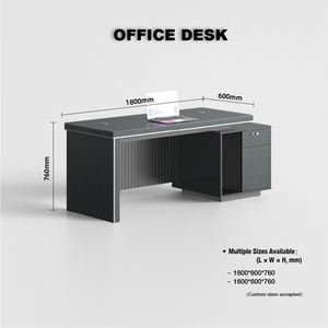 पेशेवर कार्यालयों के लिए स्वच्छ डिजाइन और विशाल वर्कटॉप के साथ आधुनिक कार्यालय डेस्क - Product Image 4