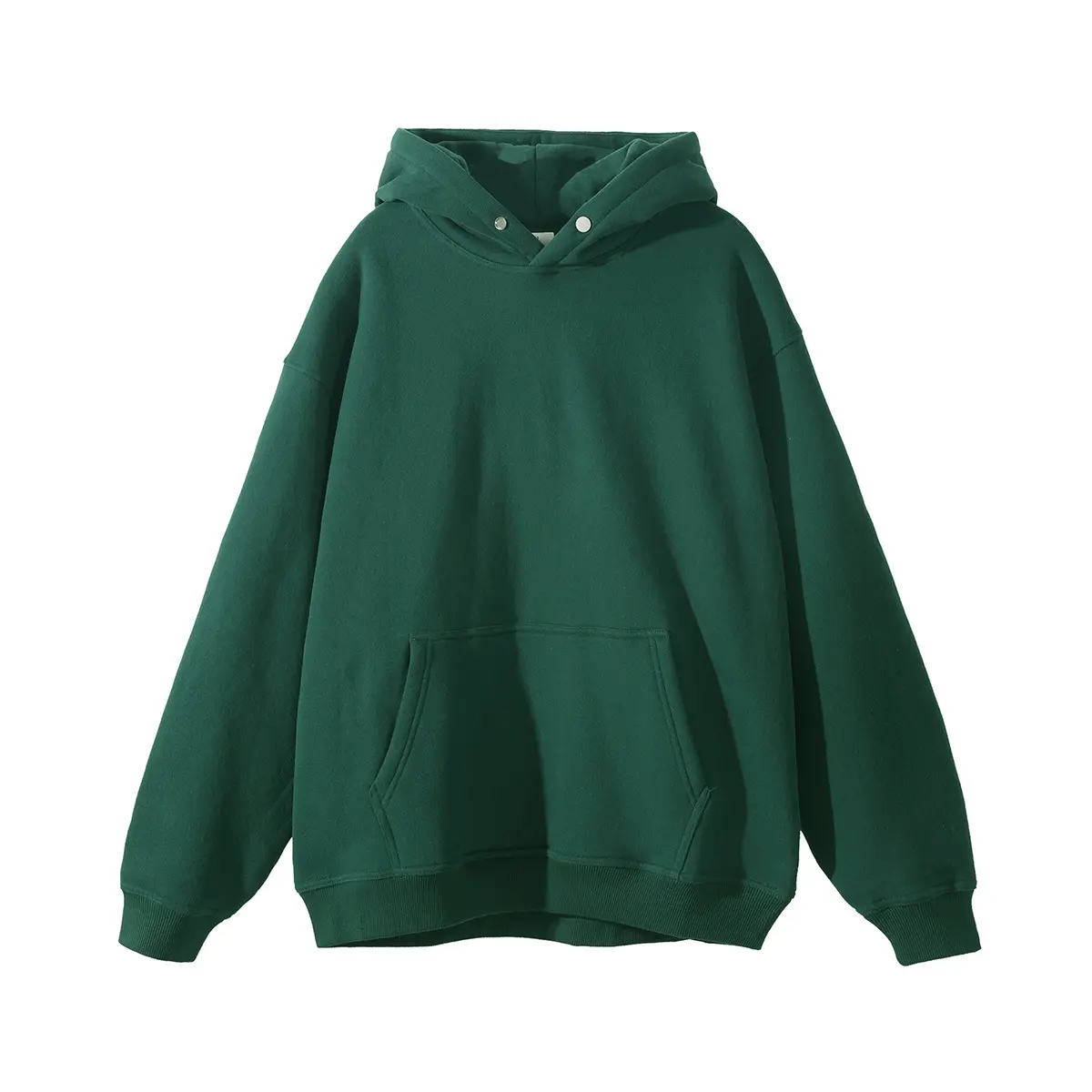 Autumn 360 G fleece solid color round neck hoodie loose pull-over and fleece thickened high quality men's hoodie