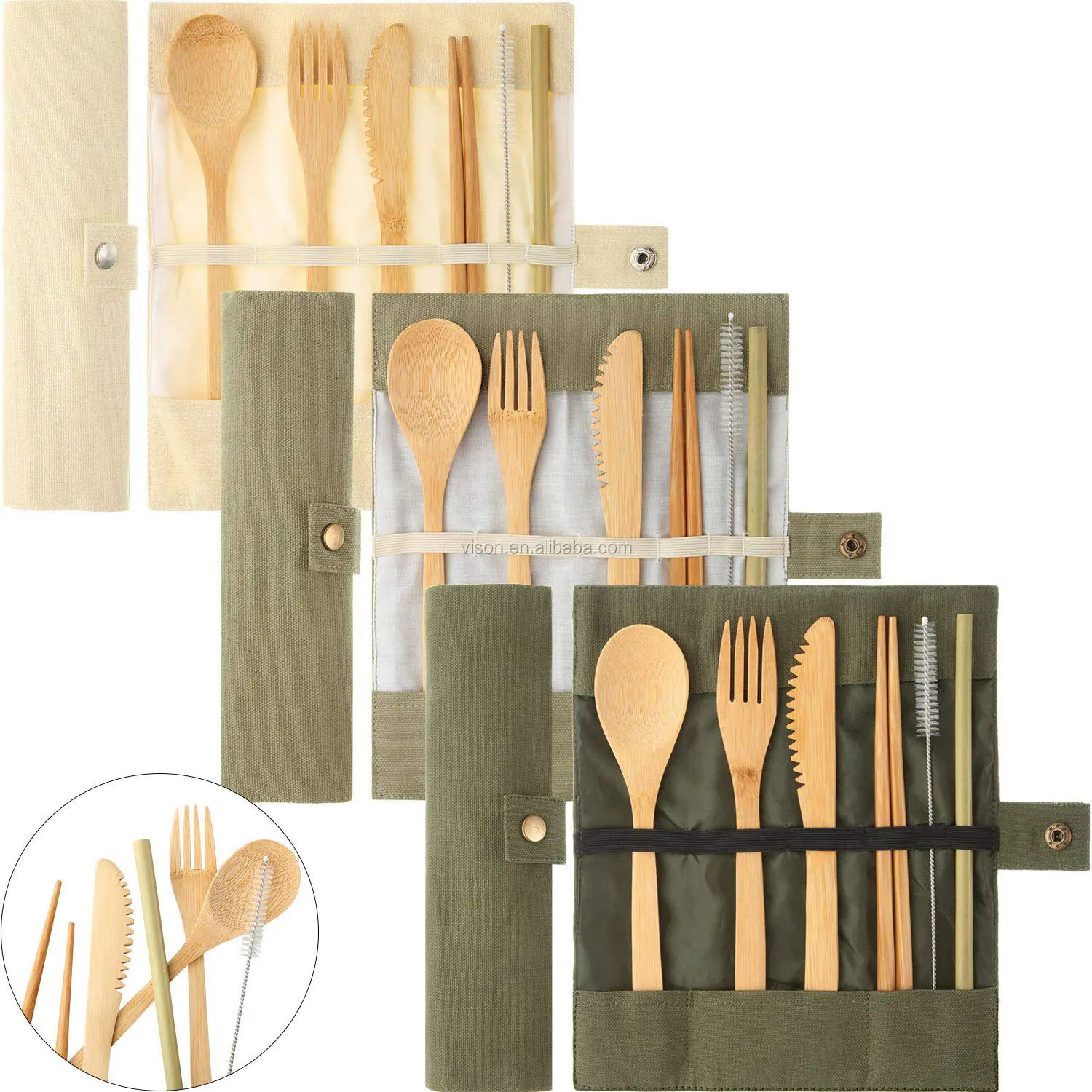 EASETRIP Sinh Thái Thân Thiện Tre Dao, Nĩa, Thìa, Đũa Flatware Du Lịch Tái Sử Dụng Thiết Lập Dao Kéo Trẻ Em Với Túi Sợi