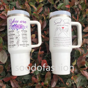 All'ingrosso Custom 40oz doppia parete in acciaio inox Tumbler 'il mio preferito San Valentino mi chiama Mama' Festival maniglia Back School - Product Image 2