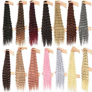 Hot Selling <strong>Dark</strong> Brown Water Wave Braiding Hair Deep Wave Heat Resistant Synthetic EZ to <strong>Braid</strong> Crochet Hair Extension for Women - Product Image 4