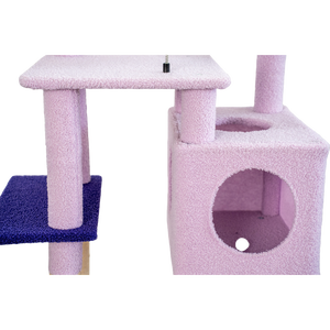 Modern Lüks Ahşap Sisal Halat Tarzı Kedi Ağacı Kulesi Toptan Büyük Kedi Evi Evcil Hayvan Mobilyası Şık Kedi Tırmalama Ağacı - Product Image 3