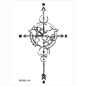 <span class=keywords><strong>Bras</strong></span> semi-permanent imperméable d'autocollant de <span class=keywords><strong>tatouage</strong></span> de boussole <span class=keywords><strong>pour</strong></span> les hommes - Product Image 6