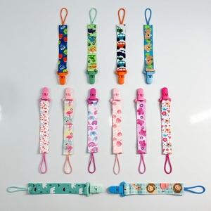 Conjunto de 12 Prendedores de Chupeta com Alça de Poliéster, Suporte de Chupeta para Bebês, Prendedores com Vários Designs para Meninos e Meninas, Corrente para Chupeta - Product Image 2
