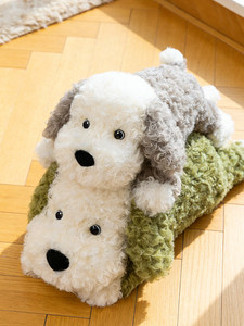 Juguete de Peluche para Perro Directo de Fábrica, Almohada Corporal Personalizada de Pastor Canino Rizado, Cojín Largo de Cachorro Acogedor, Peluches Suaves de Forro Polar para Venta al por Mayor - Product Image 2