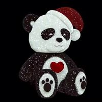 Statues d'animaux de Noël Panda Décorer Modélisation Led Motif Lumière 3D Panda Lumière Extérieure dans le Parc