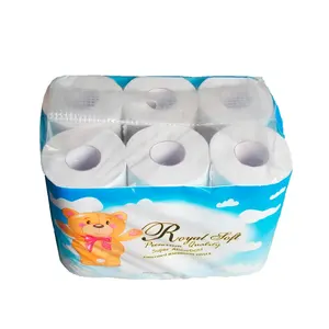 Low Price Per Ton 2 Ply Virgin Wood Pulp Print Bathroom Toilet Tissue Paper Roll