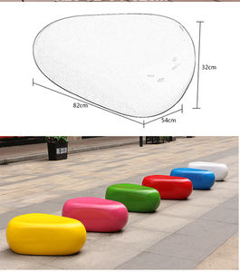 Custom Irregular Stone Shape Art Chair Modern Outdoor Garden Patio Fiberglass Egg Rock Stool for Park Mall Hotel Decor - Product Image 3