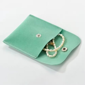 PackSecret Customized Luxury Velvet Lock Washable Jewelry Container Flap <b>Envelope</b> Pouch Button Closure for Earrings Bracelet - Product Image 5