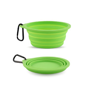 Personalizado Dobrável Dobrável Viagem <span class=keywords><strong>Pet</strong></span> Bowl <span class=keywords><strong>Silicone</strong></span> Dog & Cat Bowl para Alimentação On-The-Go tigela de viagem - Product Image 4