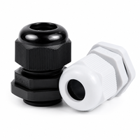 Passe-câble en nylon noir IP68 UL94 V2 CE RoHS avec filetage M12 pour boîtier de driver LED, fourniture OEM