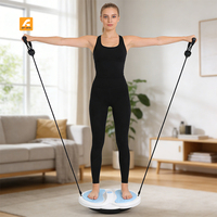 Disque de torsion de taille amélioré avec corde de résistance élastique et plaque de massage magnétique pour les pieds, pour entraînement amincissant et entraînement corporel complet