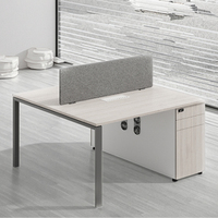 Bureau modulaire en acier inoxydable avec écran de séparation pour le personnel des fabricants - Design moderne