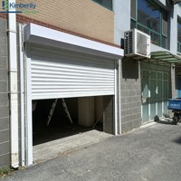 Portes de garage à enroulement en alliage d'aluminium modernes haut de gamme, personnalisées, avec moteur résistant au vent et fonctions antivol