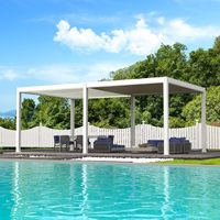 Pergola en aluminium de qualité commerciale Anyhoo, installation rapide à 40 %, 4x3, 6x3, 3x3m, système de toit à lamelles thermolaqué pour balcon, hôtel, terrasse