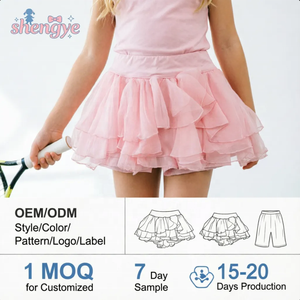 DH OEM Vêtements de sport d'été respirants pour filles, jupes de golf taille haute à séchage rapide, vêtements de sport de couleur unie pour le yoga - Product Image 1