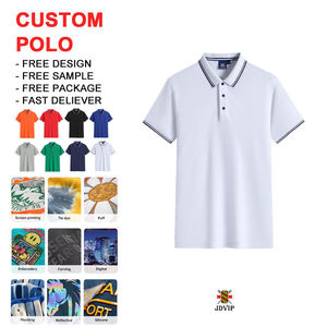 Polo d'été pour homme à manches courtes en coton brodé, coupe ample, style décontracté et professionnel, grandes tailles - Product Image 1