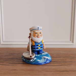 Gnomos Náuticos de Cerámica Pintados a Mano, Figuras Decorativas Costeras, Venta al Por Mayor, Fabricante OEM ODM, Estatuas de Gnomos de Cerámica - Product Image 6