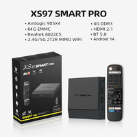 Decodificador de TV Personalizado XS97 Smart Pro OEM OTT, Android 14, 8K, 5G, Wifi Dual, 4GB, 32GB, Smart 4k, Amlogic S905X4, Reproductor Multimedia