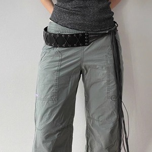 Ecowalson Vintage vendaje borlas Pu cinturón Y2K ahueca hacia fuera Punk mujeres al aire libre moda faldas Jeans pantalón cintura decorativa - Product Image 4