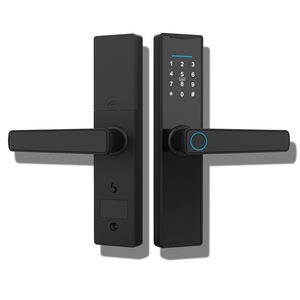 ऑनलेस एल्यूमीनियम मिश्र धातु फिंगरप्रिंट स्मार्ट लॉक अरबिक पासवर्ड इलेक्ट्रिक कीपैड ओएम कीकार्ड यांत्रिक कुंजी सेट लॉक ऐप - Product Image 1