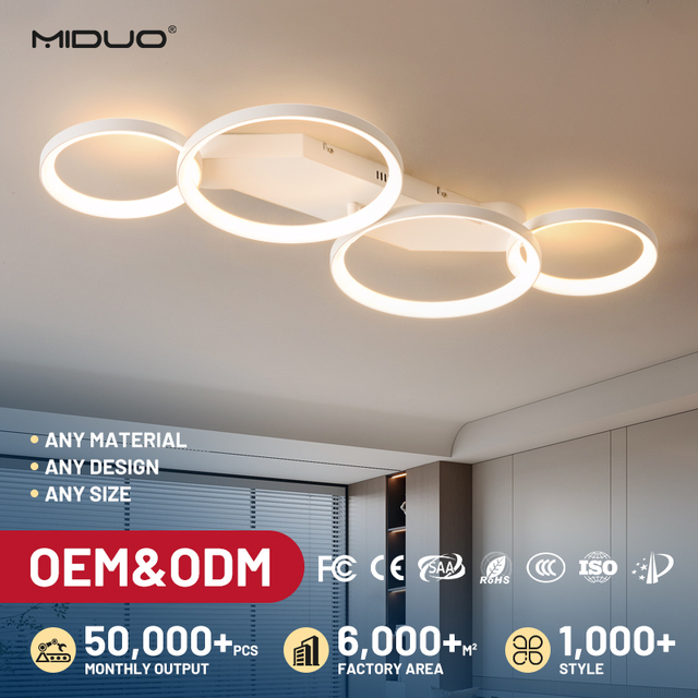 Modern Surface Mounted Smart LED Ceiling Lights for Living Room Bedrooms with Tuya App Remote Control Dimmable
