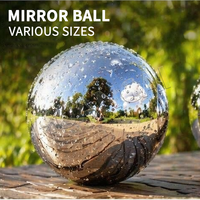 Boule gonflable métallique décorative, boule miroir gonflable, ballons métalliques, grandes boules gonflables brillantes, boule disco miroir