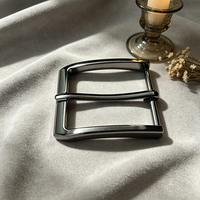 Hebilla de Cinturón de Metal de Aleación de Zinc de Alto Brillo con Logotipo Personalizado, Suministro Directo de Fábrica OEM, Cabeza de Cinturón de Cuero para Hombre