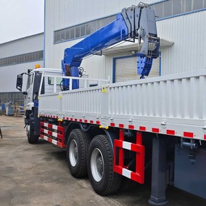 รถบรรทุกติดเครน SINOTRUK HOWO NX 6x4 แบบแขนยืดได้ พร้อมพื้นบรรทุกแบบเรียบ สำหรับขนส่งเครื่องจักรก่อสร้าง - Product Image 5