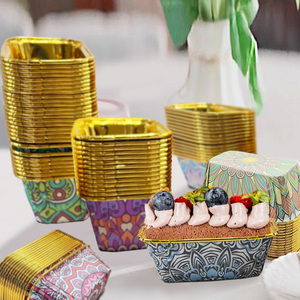Moules à cupcakes en aluminium, supports pour ramequins, petits gobelets à pudding, moules à muffins, gobelets à pâtisserie en papier, gobelets à cupcakes jetables en papier aluminium, sac OPP - Product Image 2
