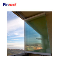 Ventana de Balcón sin Marco CE, Transparente como una Ventana Corredera Plegable Apilable para Balcón, Acristalamiento Panorámico para Balcón, Vista Súper Clara