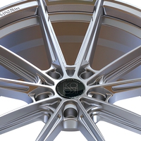 Nouvelle jante en alliage d'aluminium à 10 doubles rayons, finition usinée argentée, pour pneus de voiture PCR