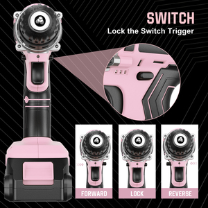 21V không dây máy khoan Li-ion pin tuốc nơ vít điện công cụ bàn chải động cơ tác động không dây điện khoan cho ngành công nghiệp - Product Image 4