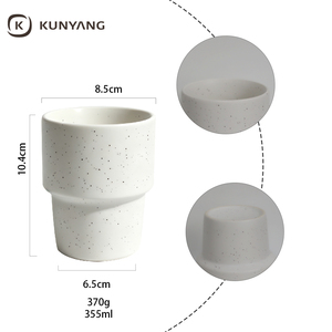 Mug à café en céramique empilable, moucheté, sans anse, en porcelaine nordique, avec logo personnalisé, pour café et usage domestique - Product Image 4
